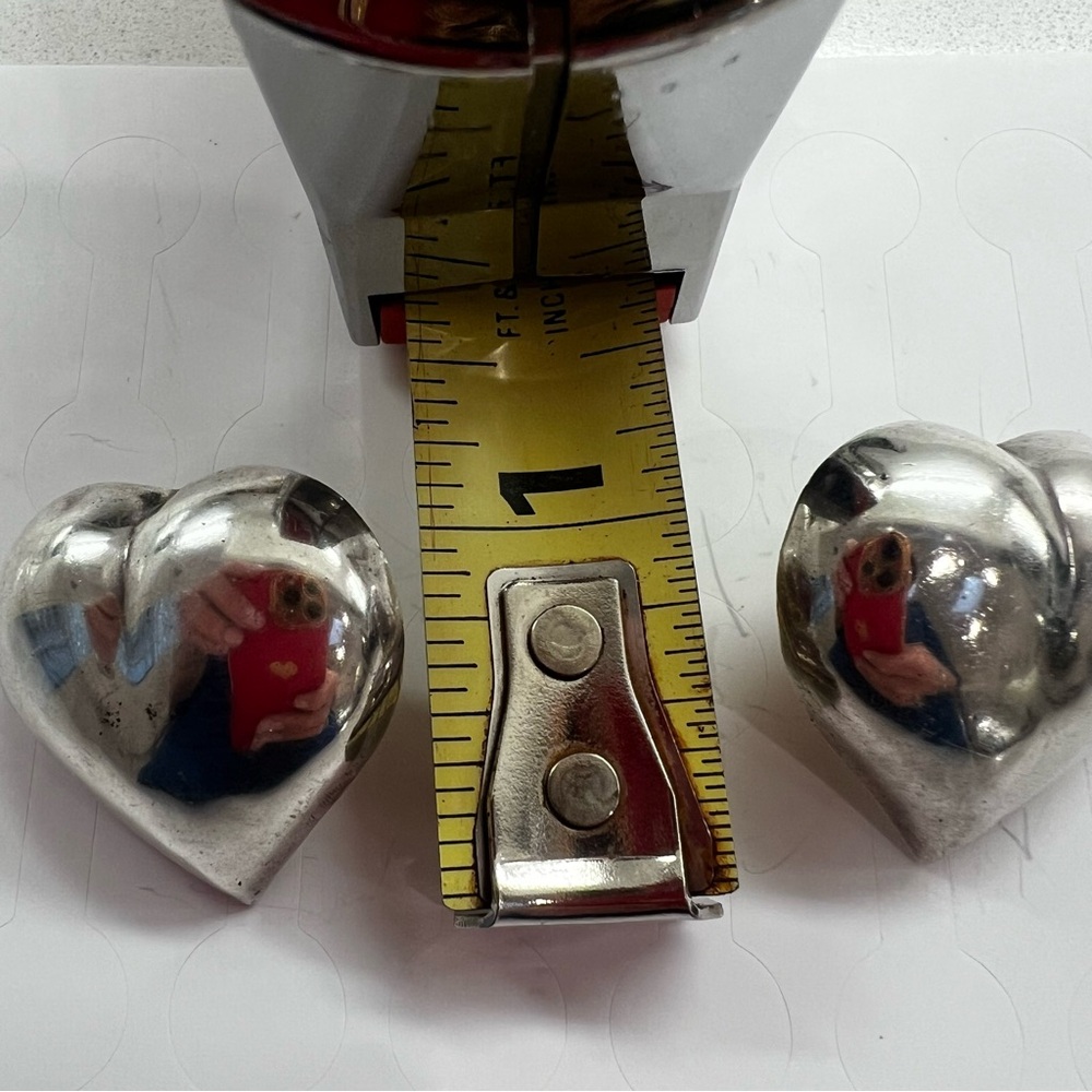 Source Unknown Silver Heart Earrings - image 2